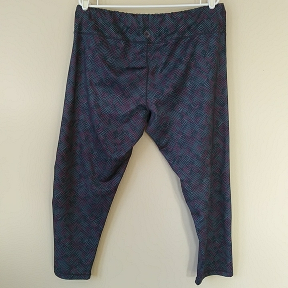 Pro Player Activewear Cropped Ankle Pants XL Multicolored Pattern - Picture 5 of 14